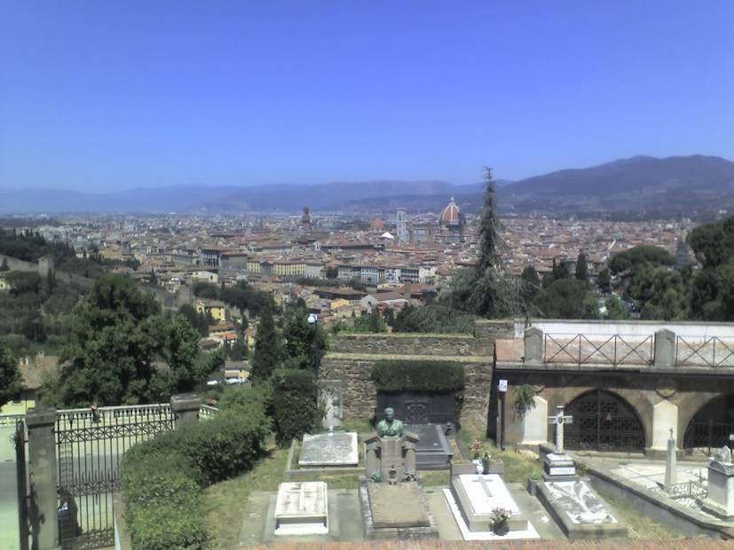 Uitzicht over Florence vanaf het San Miniato al Monte